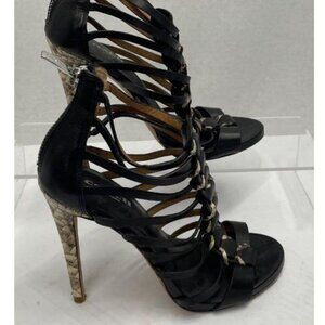 Coach Josey COACH Josey Womens Black Snake Print High Heels Size 5